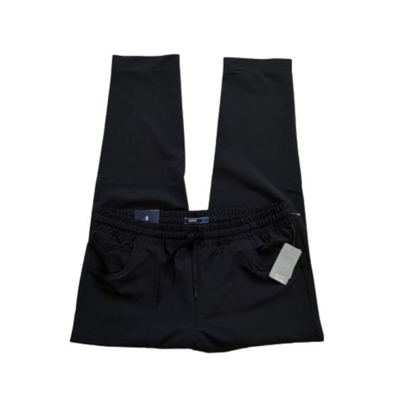 IZOD Mens Active Pants Black Advantage Performance Slim Tapered Fit Large NEW - Picture 12 of 12